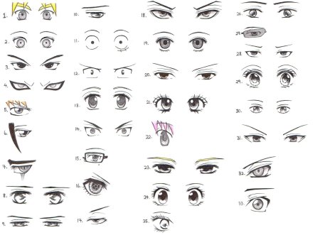 Аниме глаза простые