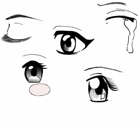 Рисунки глазки аниме (51 фото)