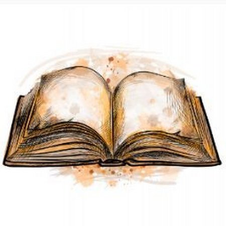 Раскрытая книга скетч