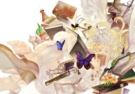 Падающие книги арт