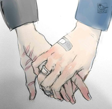 Держание за руки арт