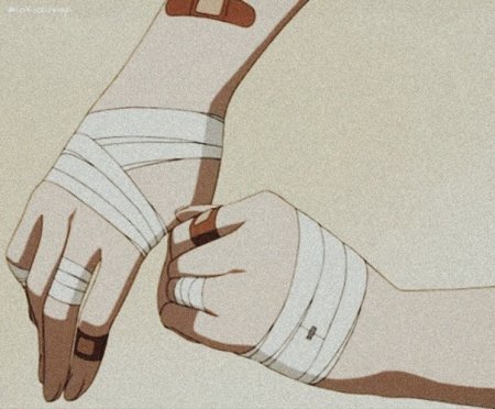 Забинтованные руки Эстетика аниме