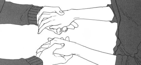 Аниме держит за руку