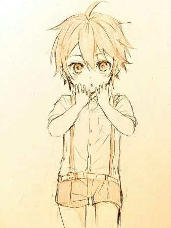 Аниме ребенок набросок