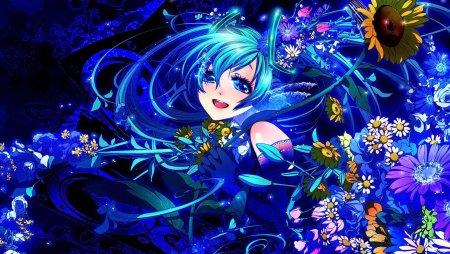 Голубые цветы аниме