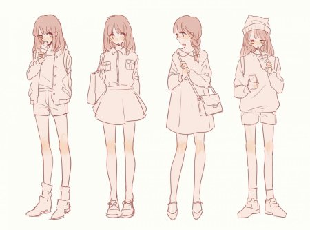 Аниме референс в полный рост