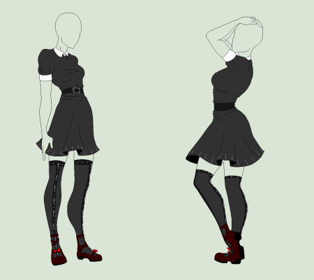 Одежда для рисунков девочек аниме (53 фото)