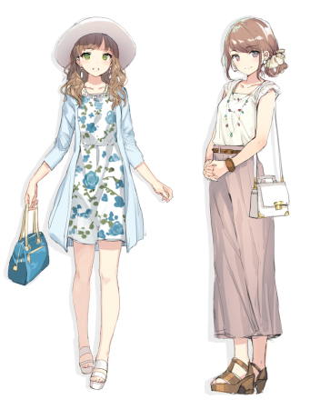 Аниме девушки в повседневной одежде