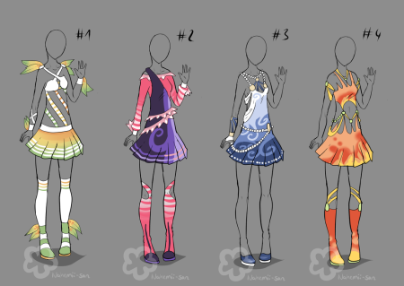 Наряды для персонажей для рисования