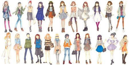 Модная одежда в стиле аниме