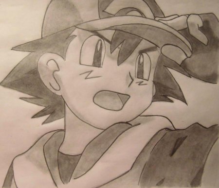 Эш Кетчум карандашом