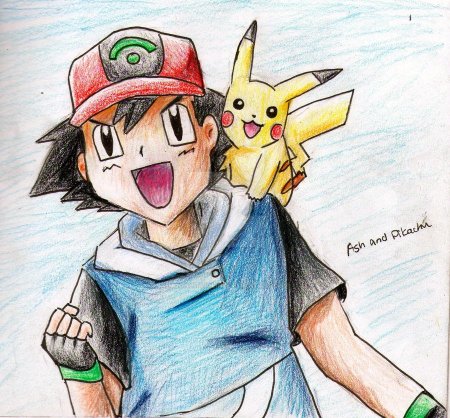Покемон Эш для срисовки