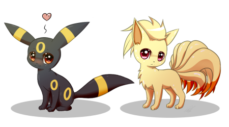 Чиби аниме покемоны