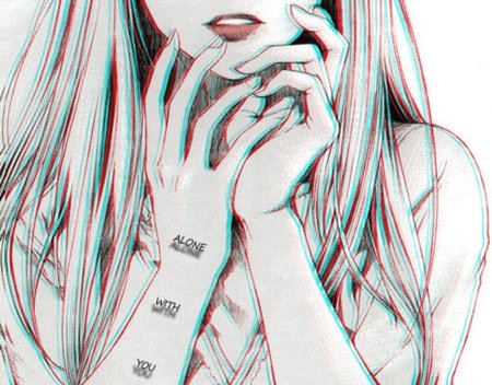 Девушка из манги черно белая