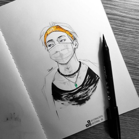 Скейч бук БТС