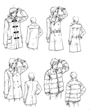 Складки на пуховике референс