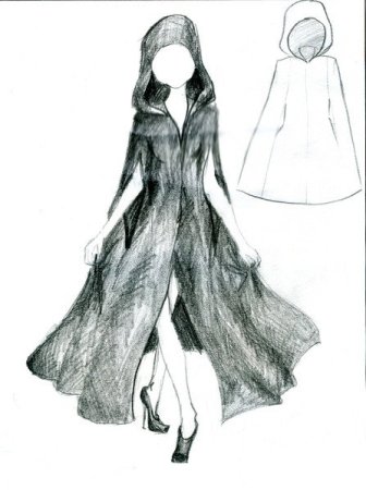 Набросок для рисования капюшон