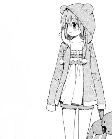 Рисунки карандашом аниме в толстовке