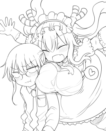 Аниме дракон-горничная Кобаяши