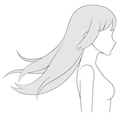 Позы для рисования с волосами