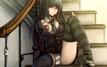 Аниме девушка в чулках эро