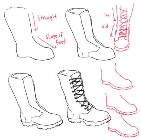 Аниме обувь референс берцы