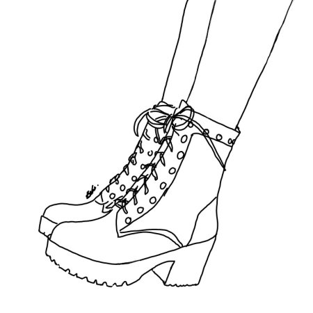 Ботинки женские рисунок