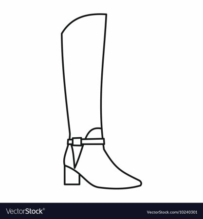 Нарисовать сапоги женские