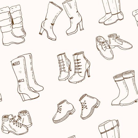 Женские сапоги эскизы