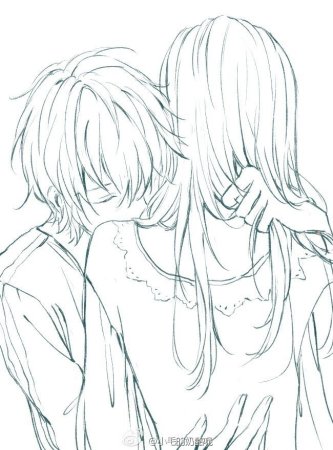 Аниме романтика карандашом