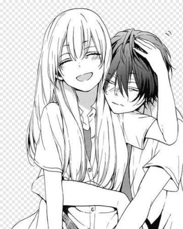 Чёрно белое аниме любовь