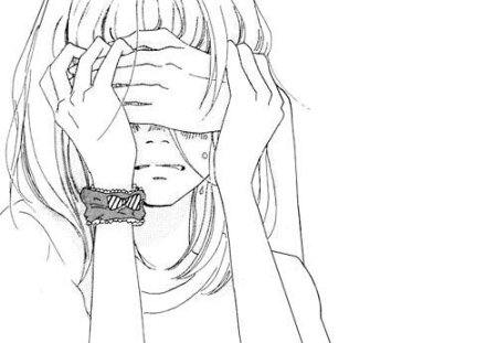 Раскраски аниме грустные