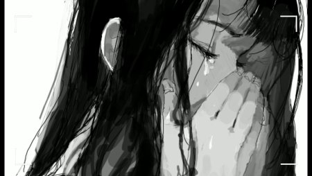 Аниме девочка плачет