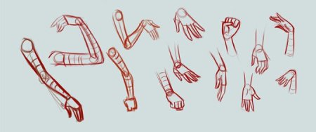 Поэтапное рисование рук