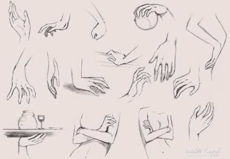 Нарисованные женские руки