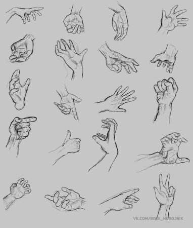 Красивые позы рук для рисования