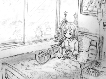 Девочка в больнице рисунок