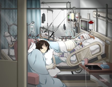 Аниме больница палата Великий из бродячих псов