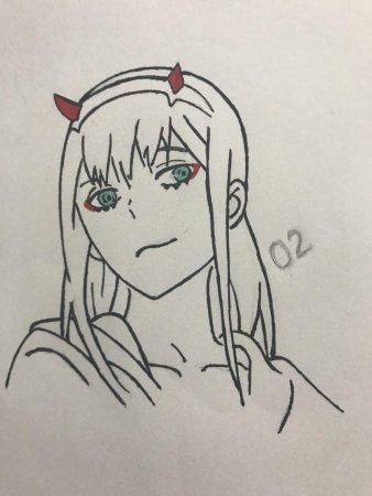 Рисунки для срисовки аниме 02