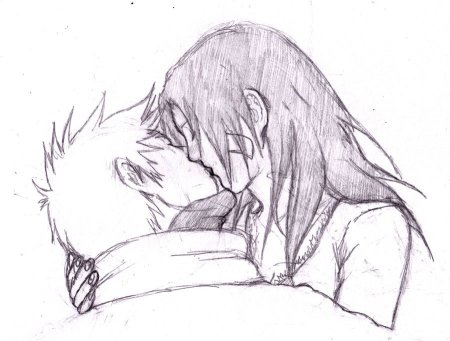 Аниме карандашом любовь