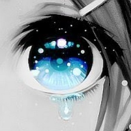 Плачущий глаз аниме