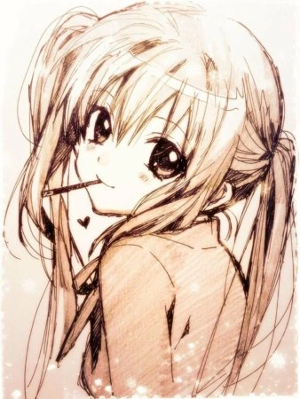 Рисунки аниме девушек