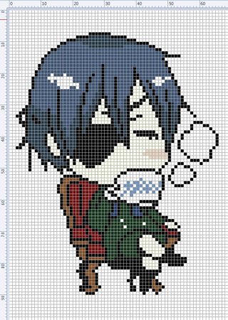 Схемы вышивки крестом аниме тёмный дворецкий