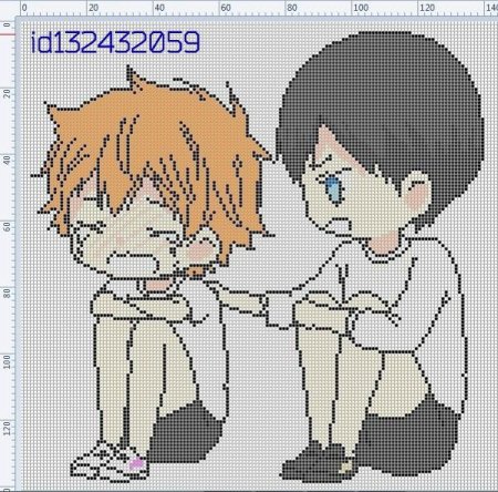 Схемы вышивки крестом аниме