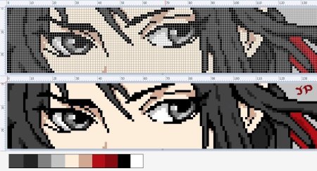 Вышивка крестом аниме Хисока