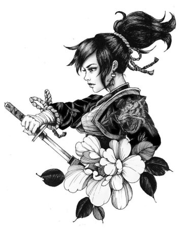 Ирэдзуми эскизы гейша