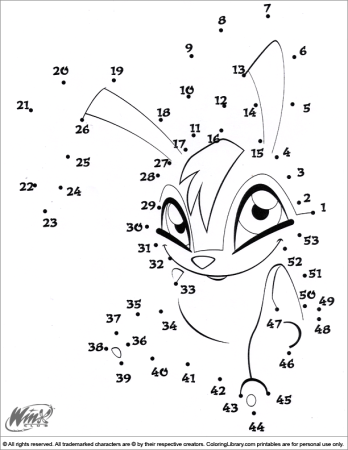 Раскраска по цифрам Фея Винкс