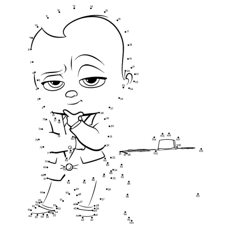 Бос молокосос раскраска