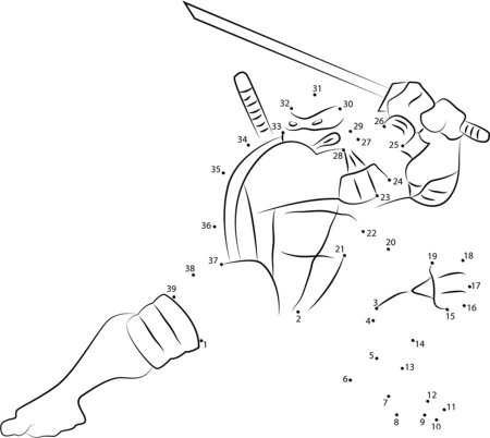 Соедини по цифрам Черепашки ниндзя