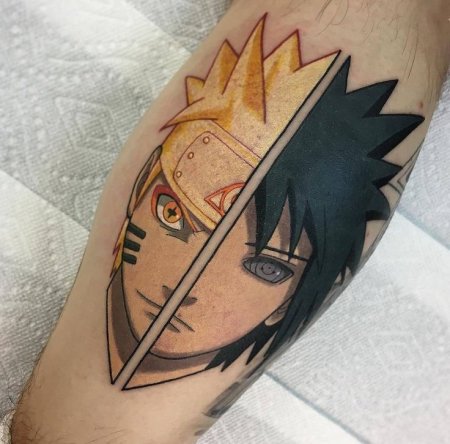 Шаринган Саске тату